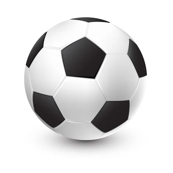 Soccer ball isolated on white background with shadow. — Stock Vector