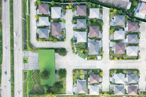 Housing Estate Aerial View Consist Residential Building Land Lot Real — Stock Photo, Image