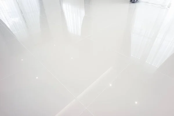 White Tile Floor Grid Line Square Texture Pattern Perspective Clean Stock Picture