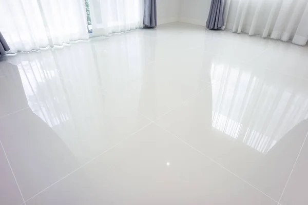 White Empty Space Room Consist Ceramic Tile Floor Perspective View Royalty Free Stock Photos