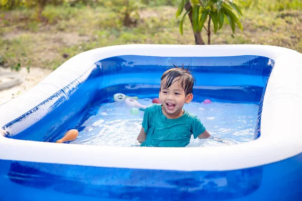 Πορτρέτο Του Ασιατικού Παιδιού Παιδί Μικρό Αγόρι Χαμογελάσει Μπάνιο Παίξει — Φωτογραφία Αρχείου
