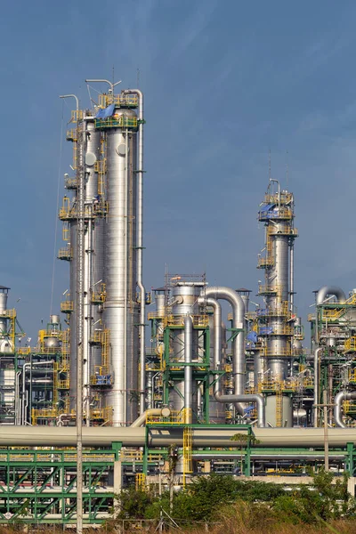 Oil Gas Refinery Plant May Called Petroleum Production Petrochemical Plant — Foto de Stock