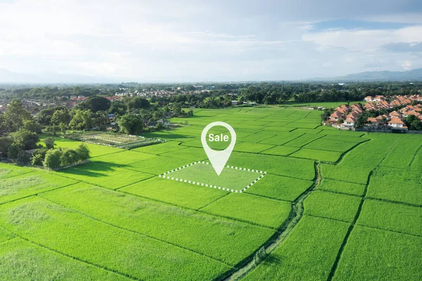 Terreno Vista Aérea Imóveis Imóveis Consistem Terrenos Vazios Campo Verde — Fotografia de Stock