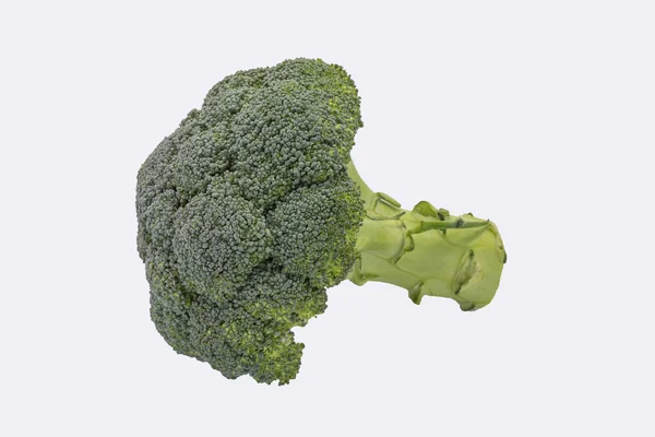 Brócolis isolado no fundo branco, alimento saudável cru espaço de cópia de fundo horizontal — Fotografia de Stock