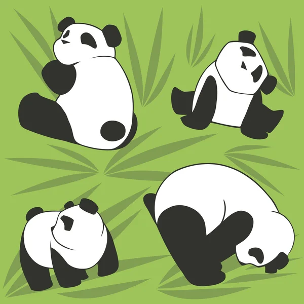 Panda 1 inconsútil — Vector de stock