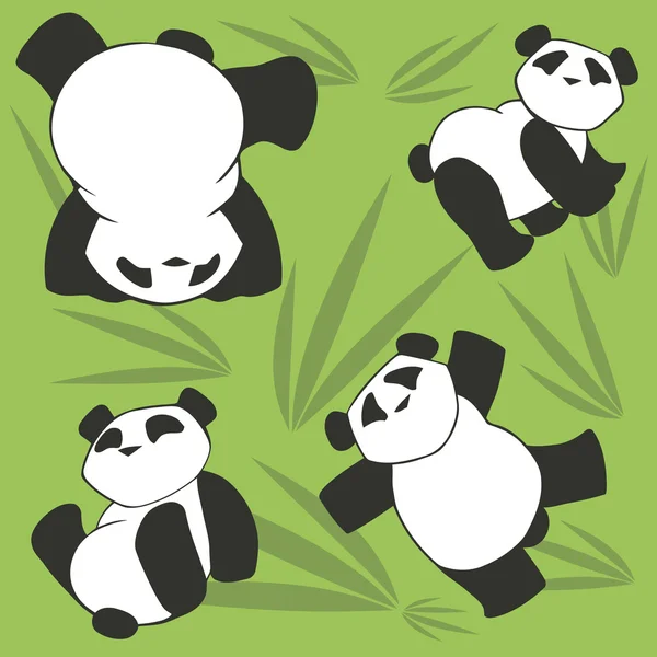 Panda 2 inconsútil — Vector de stock