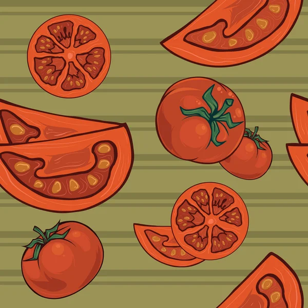 Tomater sömlösa 1 — Stock vektor