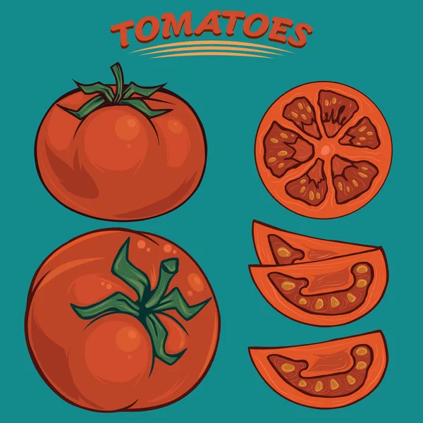 Clipart de tomates — Image vectorielle