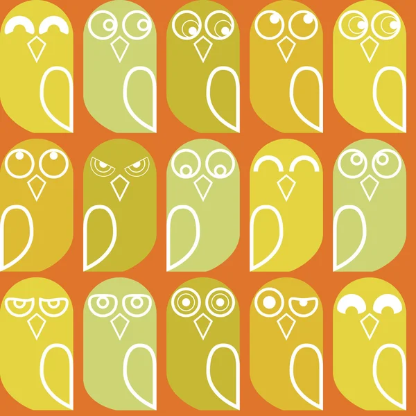 Owls seamless — Stock Vector