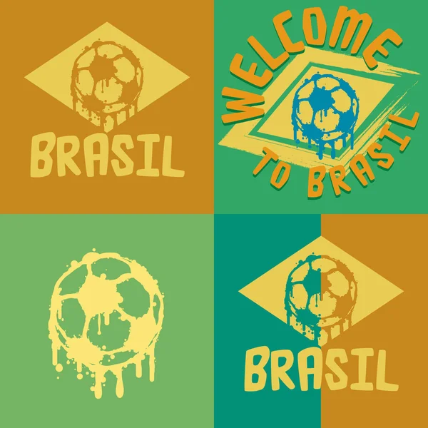 Brasilien-Logo und Schilder — Stockvektor