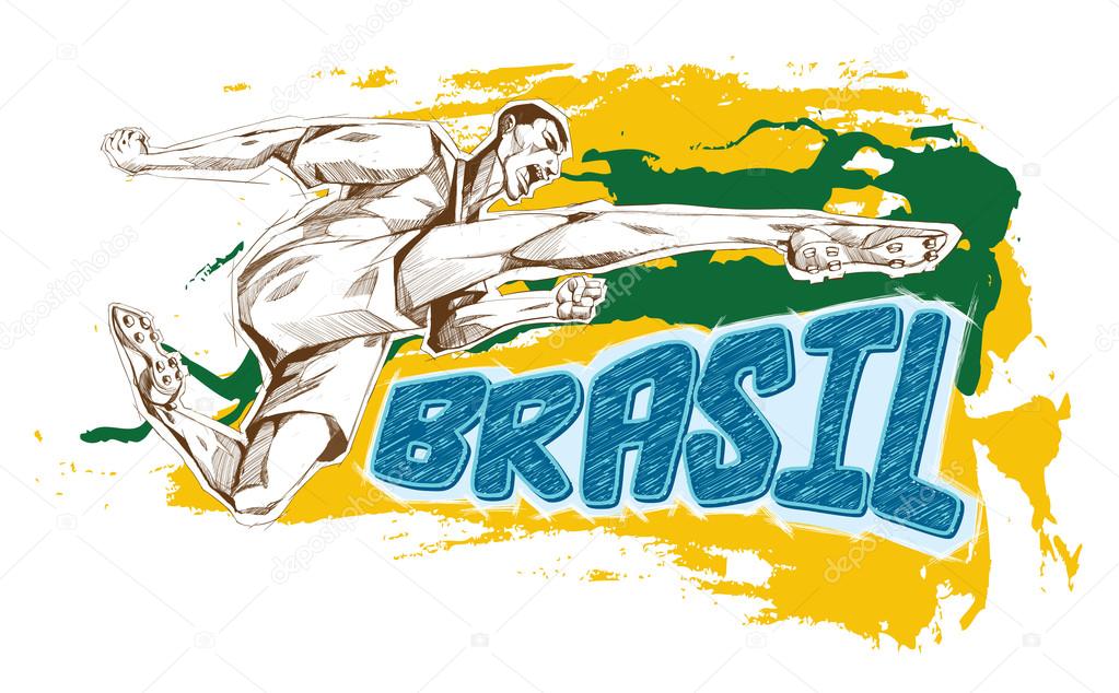 Brasil signs and logos for T-shirts or web sites