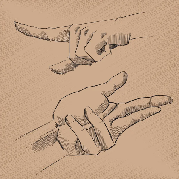 Векторные руки — стоковый вектор