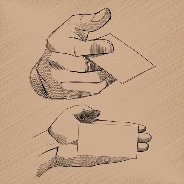 Croquis vectoriel mains — Image vectorielle