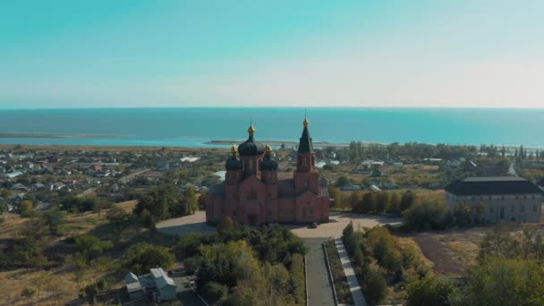 ( 영어 ) Church of the Archangel Michael with sea views - Aerial View Mariupol — 비디오