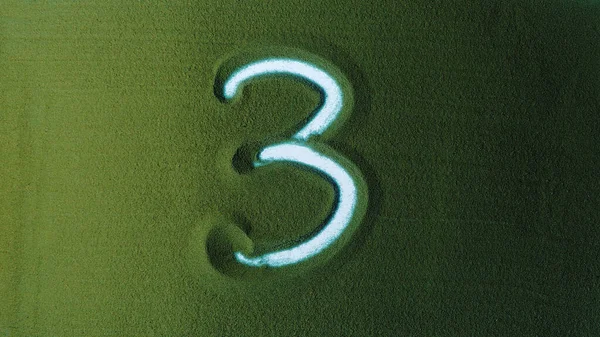 Yeşil Kum Numaralı Çizimi Sembolü Erkek Yeşil Kuma Arka Işıklandırmalı — Stok fotoğraf