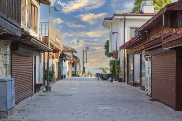 Les Rues Centre Ville Bazar Zone Portuaire Side Antalya Vue — Photo
