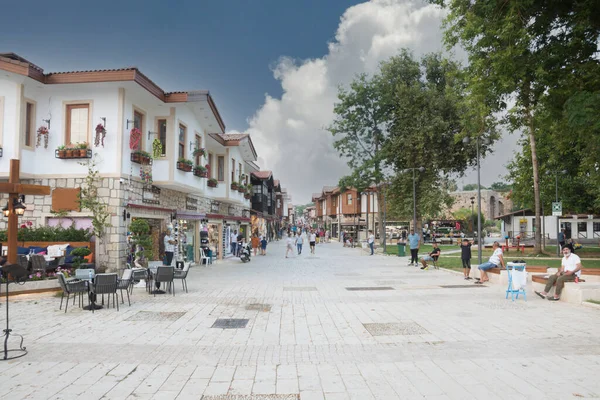 Side Antalya Turquía 2021 Las Calles Del Centro Ciudad Bazar —  Fotos de Stock