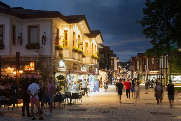 Side Antalya Turquía 2021 Las Calles Del Centro Ciudad Bazar —  Fotos de Stock