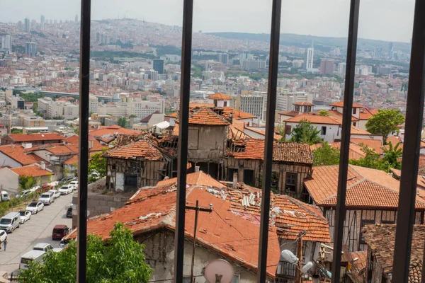 Ankara Kilátás Belülről Ankara Vár Korlát Mögött — Stock Fotó