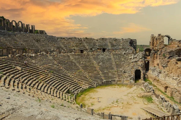 Perge Ancient City Amphitheatre Perge One Pamphylian Cities Believed Have — Stock Photo, Image