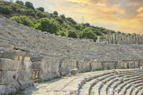 Perge Ancient City Anfiteatro Perge Uma Das Cidades Panfílias Acreditava — Fotografia de Stock