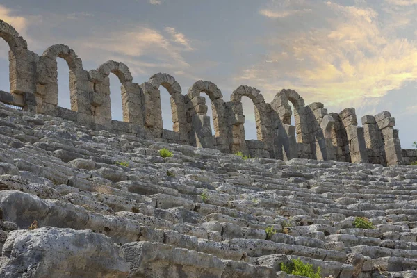 Perge Ancient City Amphitheatre Perge One Pamphylian Cities Believed Have — Foto Stock