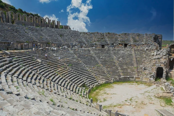 Perge Ancient City Amphitheatre Perge One Pamphylian Cities Believed Have — Foto Stock