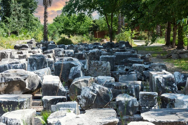 Remains Excavated Ancient City Perge Aksu District Antalya One Pamphylian — Stock Photo, Image