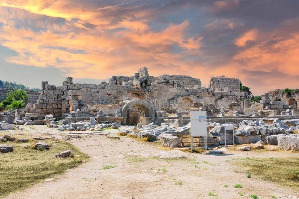 Perge Ancient City Ninfa Septemius Severus Perge Una Delle Città — Foto Stock