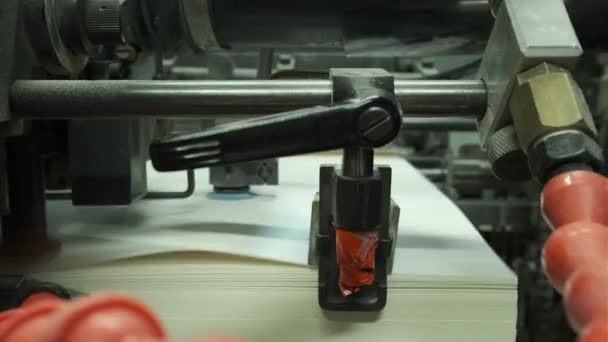 Подача Листа Офсетной Печатной Машины Литрон Комори — стоковое видео