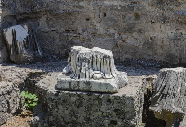 Antalya Turkey July 2021 Sculptures Ancient Ruins Side Archeology Museum — 스톡 사진