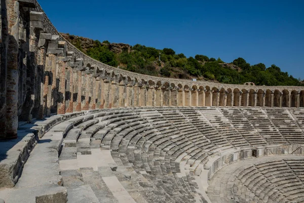 Antico Anfiteatro Romano Aspendos Vicino Antalya Concetto Destinazioni Storiche — Foto Stock
