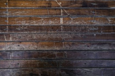 Doku haritası. Kahverengi boyayla boyanmış eski ahşap döşemeler kırsal bir arka plan tarafından kırılmış..