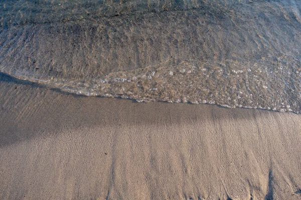 Small Waves Crashing Beach Shot Ayvalk Sarmsakl Beach — Stock Photo, Image