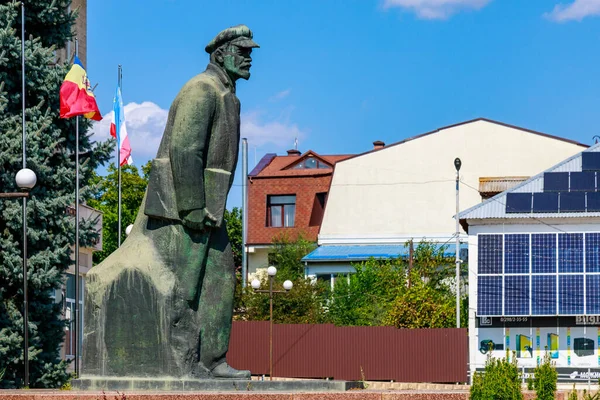 Monumento Lenin Nel Centro Della Città Benvenuta Gagauzia Editoriale Illustrativo — Foto Stock