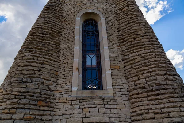 Festungsfenster Architektonischer Mittelalterlicher Hintergrund Mit Kopierraum Für Text Oder Schriftzug — Stockfoto