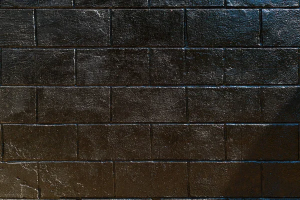 Ruwe Oppervlakte Van Zwart Geschilderde Betonnen Gips Imitatie Van Een — Stockfoto