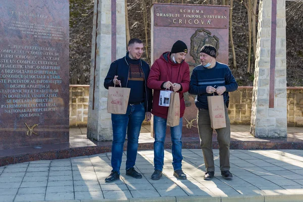 Марта 2021 Года Крикова Молдова Туристы Экскурсию Один Крупнейших Винных — стоковое фото