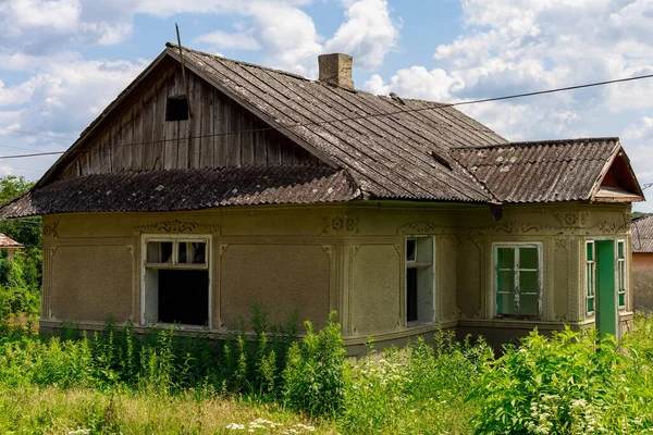 Element Eines Alten Verlassenen Landhauses Retro Stil Verschwindende Dörfer Hintergrund — Stockfoto