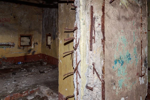Elementos Interiores Búnker Militar Secreto Subterráneo Nuclear Abandonado Lugar Espeluznante —  Fotos de Stock