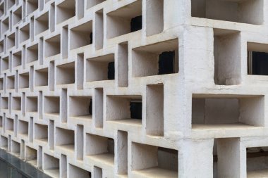 Soyut geometrik mimari şehir modeli. Dokulu arka plan. Tasarım için boş. Altında ya da altında. Metin için alanı kopyala