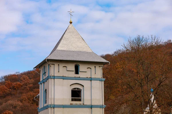 Дах Церкви Або Монастиря Християнська Релігія Тло Копіювальним Простором Тексту — стокове фото