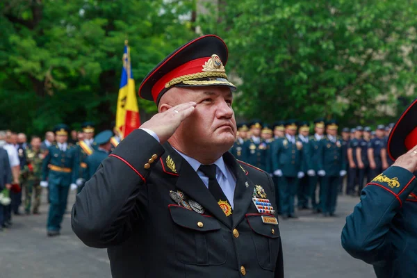 Солдаты Национальной Армии Приветствуют Друг Друга Июня 2021 Года Бельцы — стоковое фото