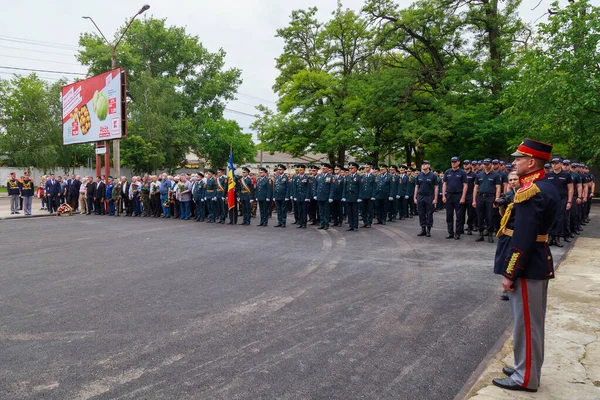 Militari Dell Esercito Nazionale Alla Parata Giugno 2021 Beltsy Moldova — Foto Stock