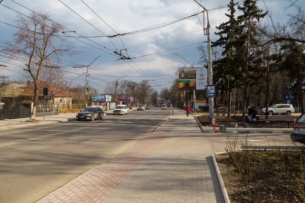 Mars 2021 Balti Moldavie Conduisez Une Publicité Café Imitant Les — Photo