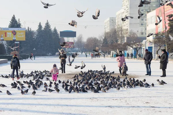 Января 2021 Года Бельцы Бельцы Молдова Снежная Холодная Зима Городе — стоковое фото