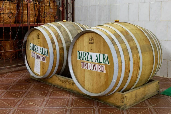 Dark Cellar Barrels Aging Luxury Alcohol Illustrative Editorial October 2021 — Stock Photo, Image