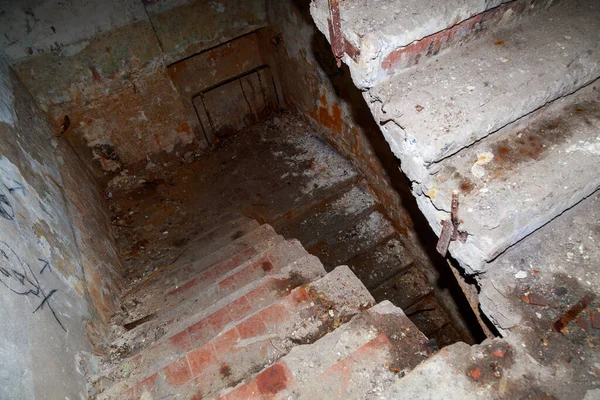 Interior Underground Nuclear Abandoned Secret Military Bunker Creepy Place Post — Stock Photo, Image