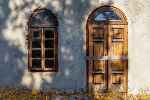 Входная Дверь Старая Архитектура Деревне Здание Дом Фон — стоковое фото