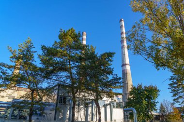 CHP binası. Metin veya yazıtlar için kopyalama alanı olan bir arkaplan. İllüstrasyon başyazısı. 20 Ekim 2021 Balti Moldova.